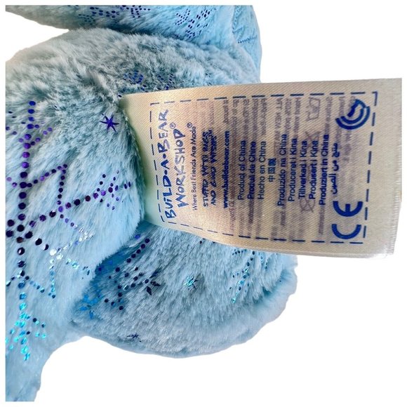 Build A Bear Blue Snowflake Bunny Rabbit Plush Sparkle 17” Retired Easter Purple - Picture 4 of 9